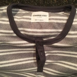 Men’s cedar wood state fleece pajama top xl